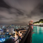 Бассейн на крыше отеля Marina Bay в Сингапуре